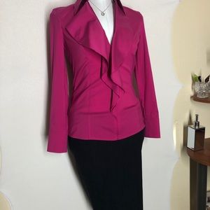 ESCADA 2PC OUTFIT SET SKIRT/BLOUSE SZ 34 PRE OWNED